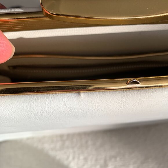 Vintage 50s Vinyl Faux Leather Top Handle Shoulder Bag Retro Handbag Purse - Picture 13 of 15